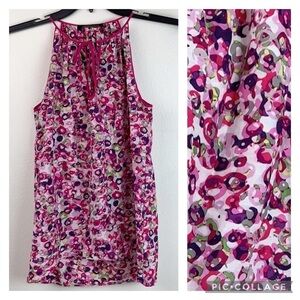 Cynthia Steffe silk halter tie neck blouse EUC